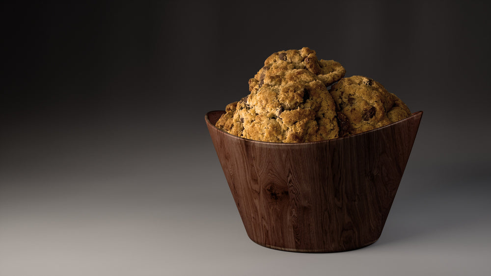 Fresh-baked gluten-free pecan chocolate chunk cookies.